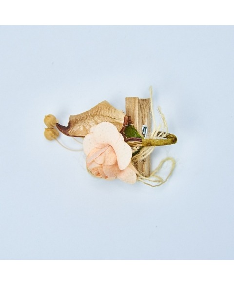 Carligel cu trandafir alb-somon