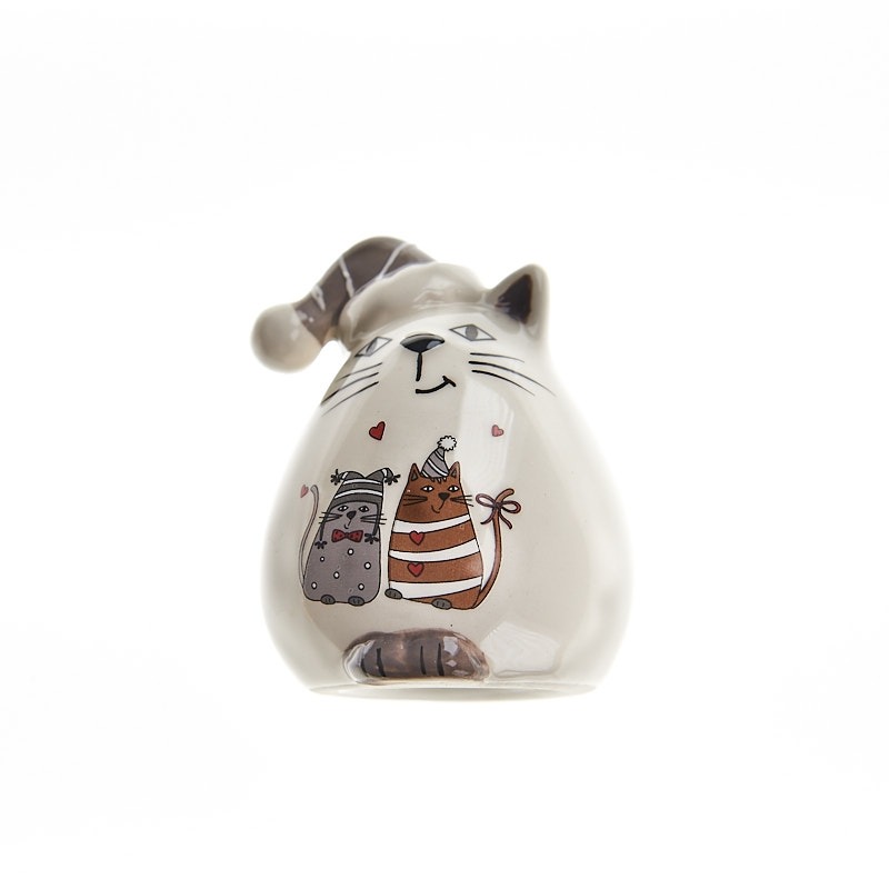 Decoratiune de Craciun din ceramica Pisica