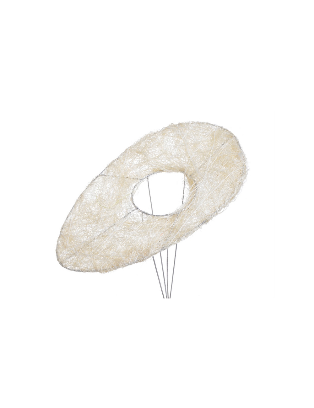 Structura ovala acoperita cu sisal alb