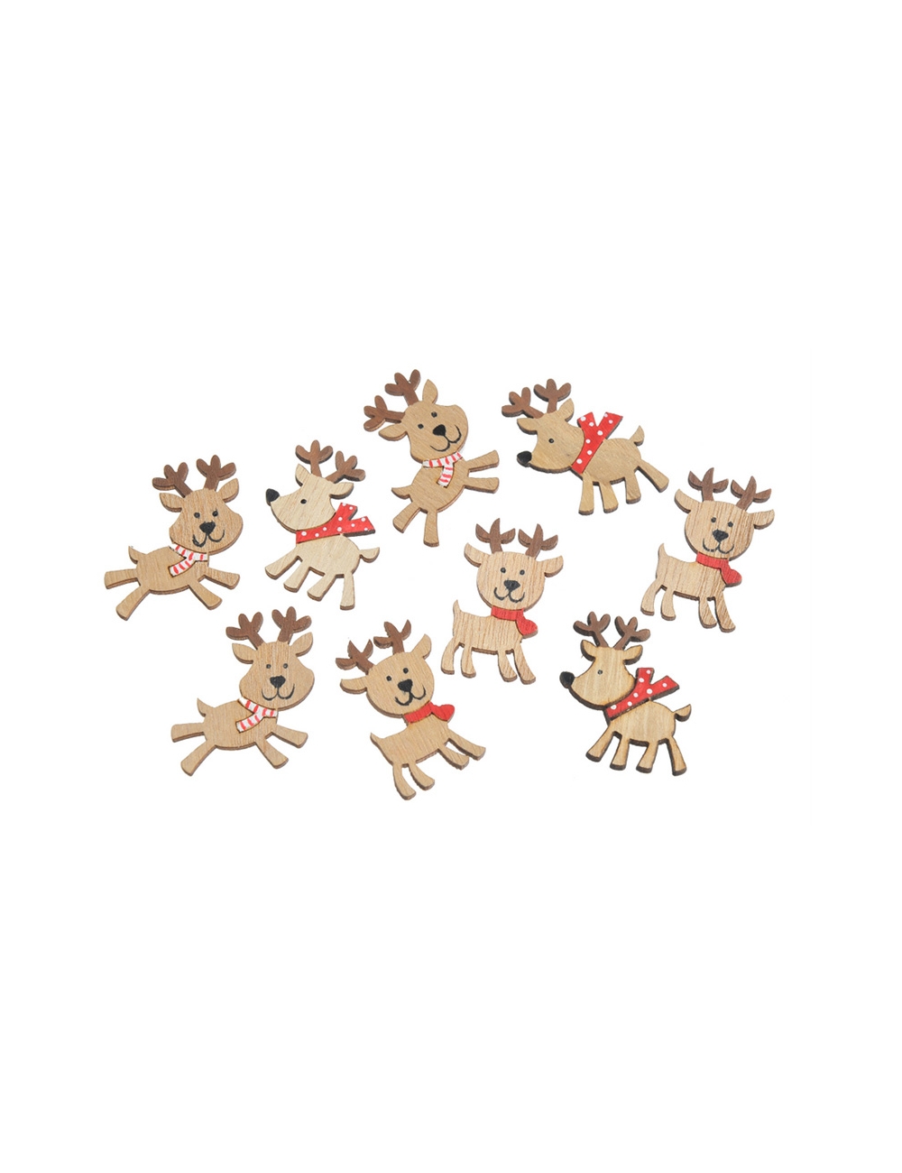 Set ornamente din lemn reni de Craciun