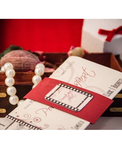 Invitatie unicat decor bilet cinema Invitatie unicat decor bilet cinema